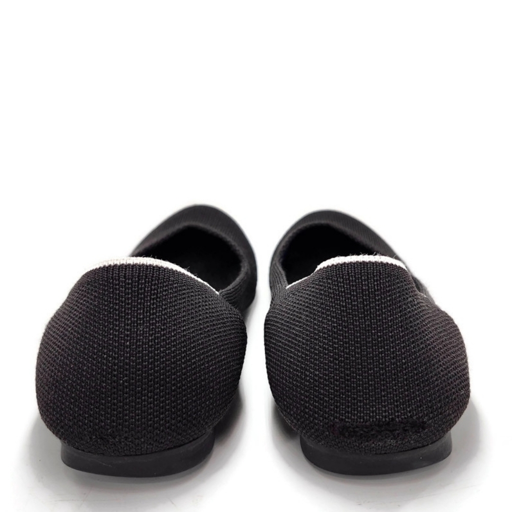 Rothy's The Flat Black White Halo Retired Round-Toe Slip-On Flats - Picture 5 of 10